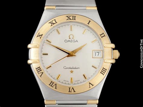 omega constellation stainless steel mens watch